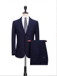 Suit suit men's spring and autumn work clothes suit short sleeved unisex professional formal suit navy blue elegant Western style